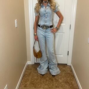 Retrofete denim jumpsuit size small fits
